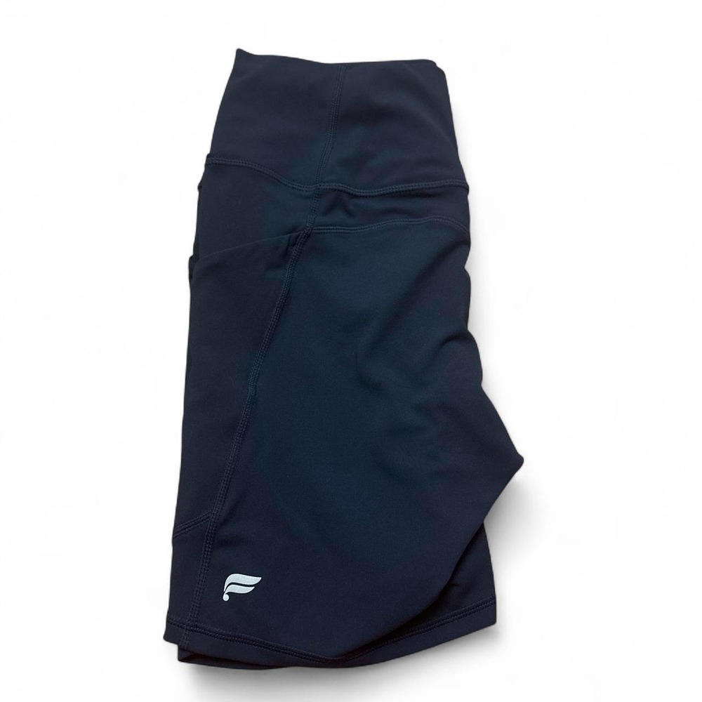 black Fabletics high-waisted biker shorts size small